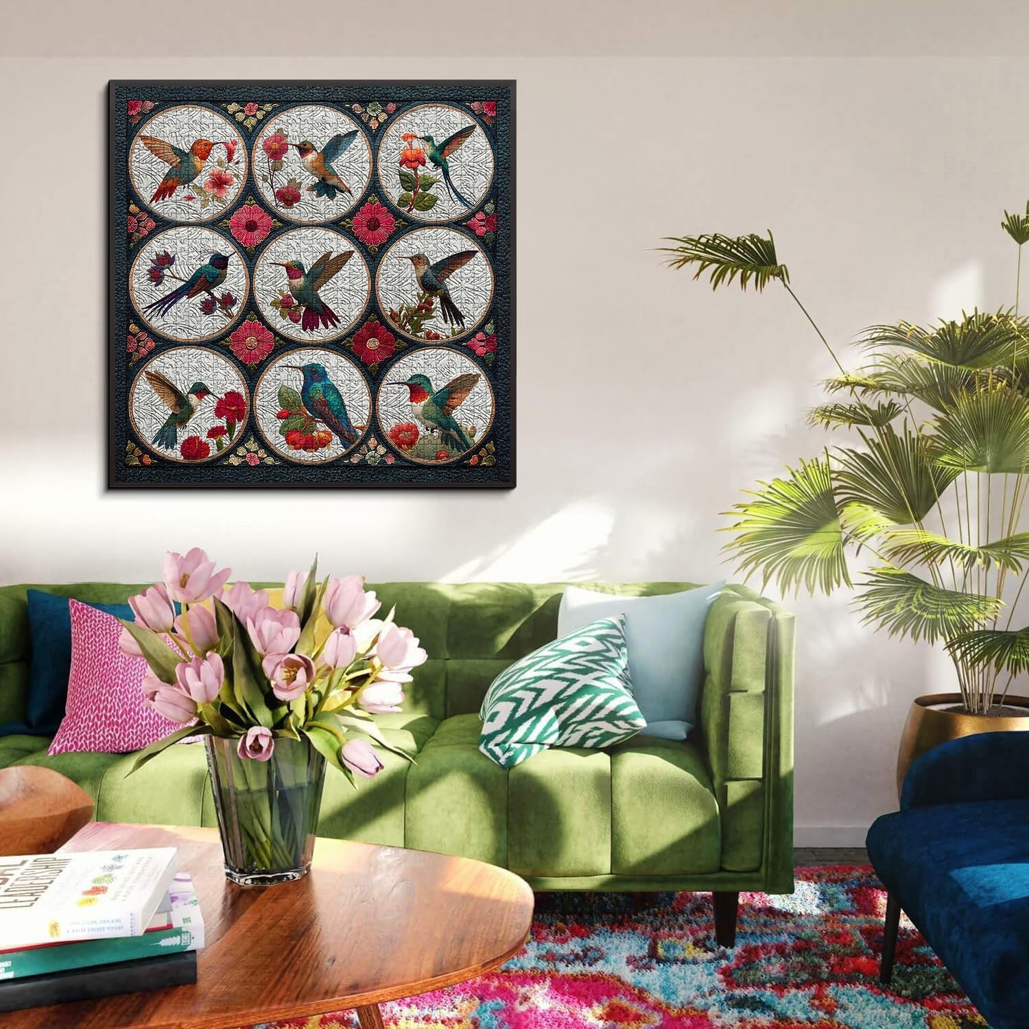 Colibríes entre flores rompecabezas rompecabezas 1000 piezas