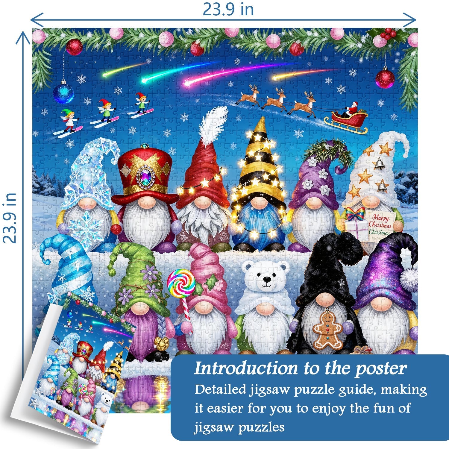 Starlit Gnome Parade Jigsaw Puzzle 1000 Pieces