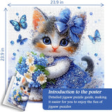 The Sapphire Kitten Jigsaw Puzzle 1000 Pieces