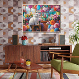 Gato entre flores rompecabezas rompecabezas 1000 piezas