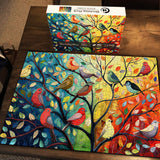 Pun puzzle a fila di gregge in fiore 1000 pezzi