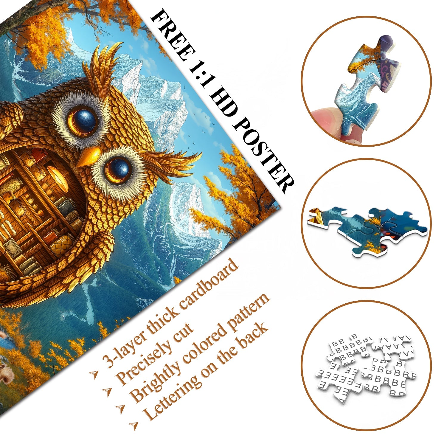 Owl’s Secret Pantry Jigsaw Puzzle 1000 Pieces