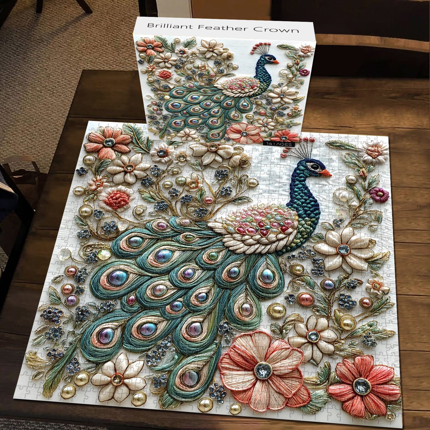 Rompecabezas de plumas de plumas brillantes 1000 piezas