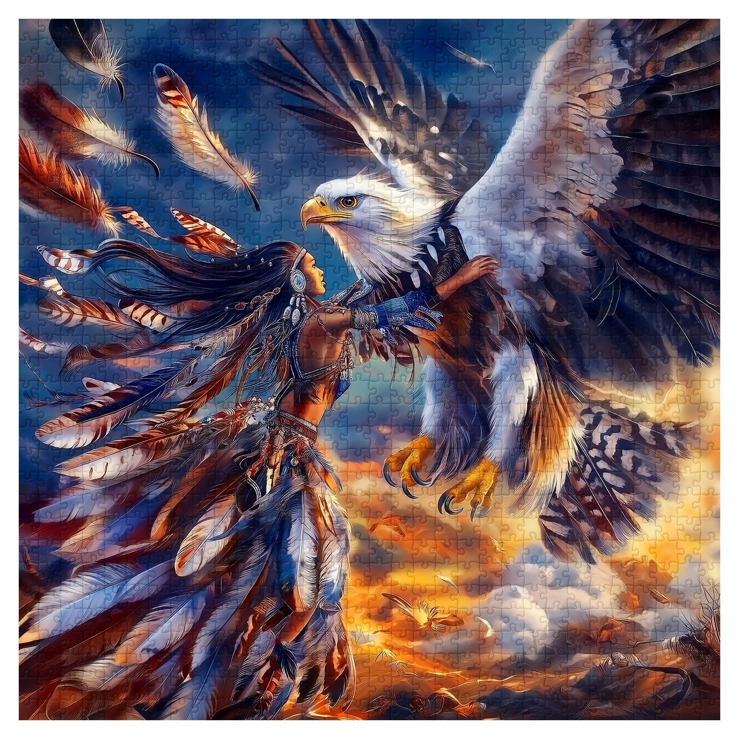 Eagle Spirit Abraza Jigsaw Puzzle 1000 piezas