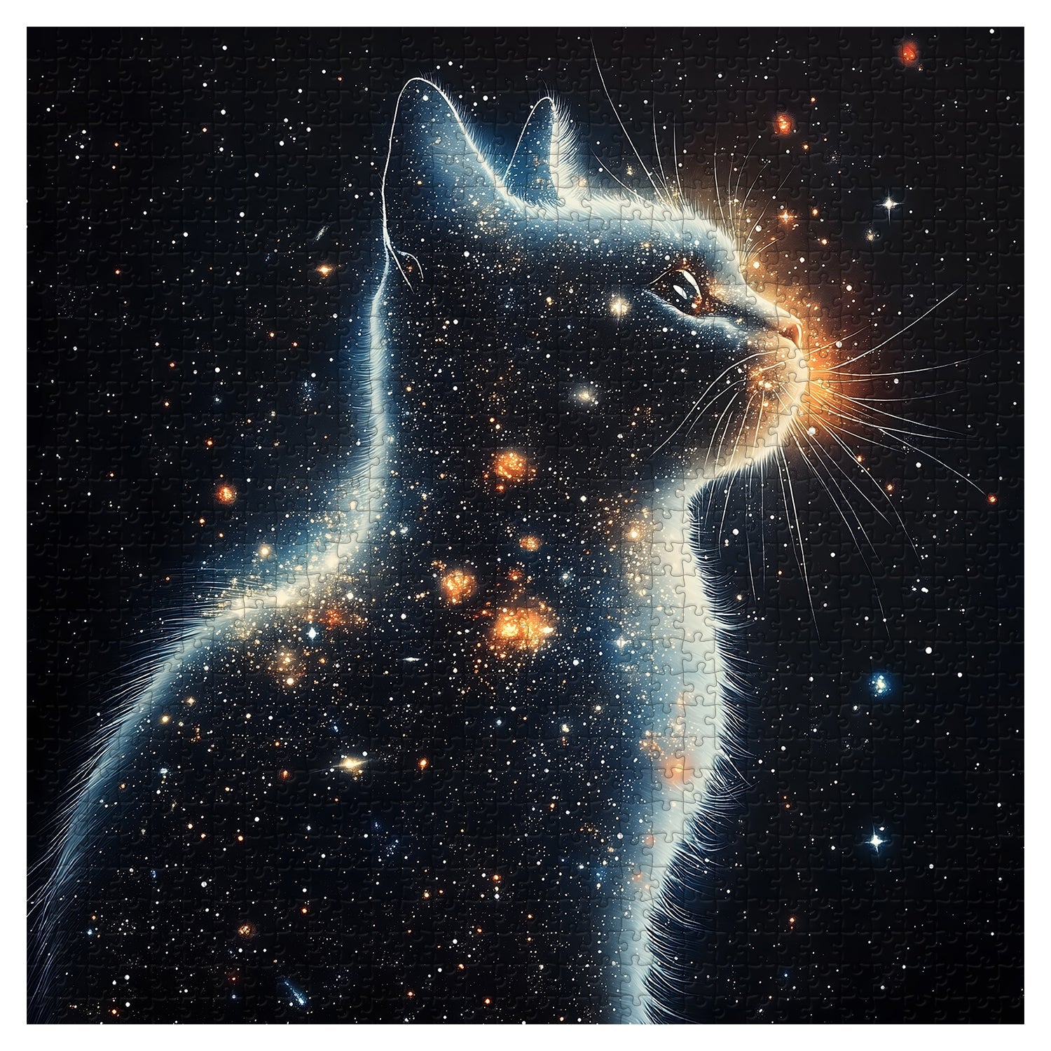 Dreamy Star Cat Jigsaw Puzzle 1000 Pieces