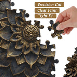 Rompecabezas de flor de oro negro Puzzle 1000 piezas