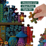 Biblioteca de champiñones encantado rompecabezas 1000 piezas