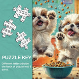 Shih tzu bocadillo tiempo rompecabezas 1000 piezas
