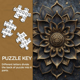 Rompecabezas de flor de oro negro Puzzle 1000 piezas