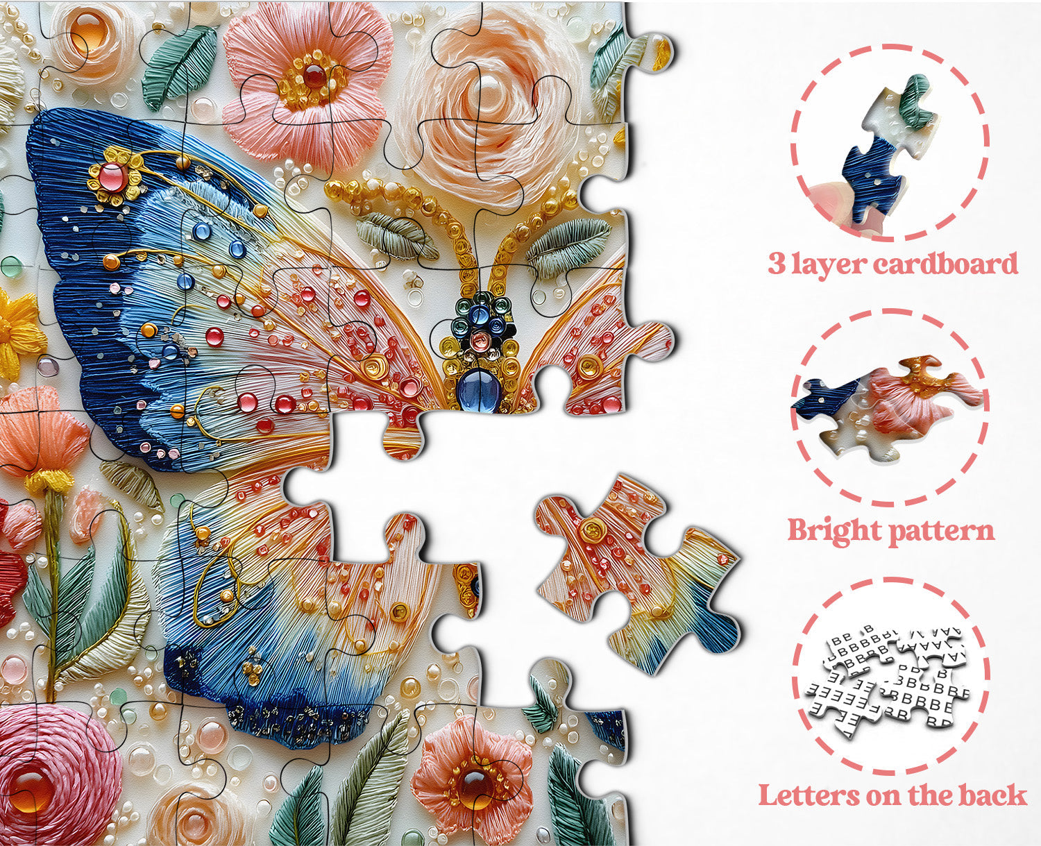 Butterfly Gem Jigsaw Puzzle 1000 piezas