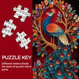 Rompecabezas de pavo real con joyas, 1000 piezas