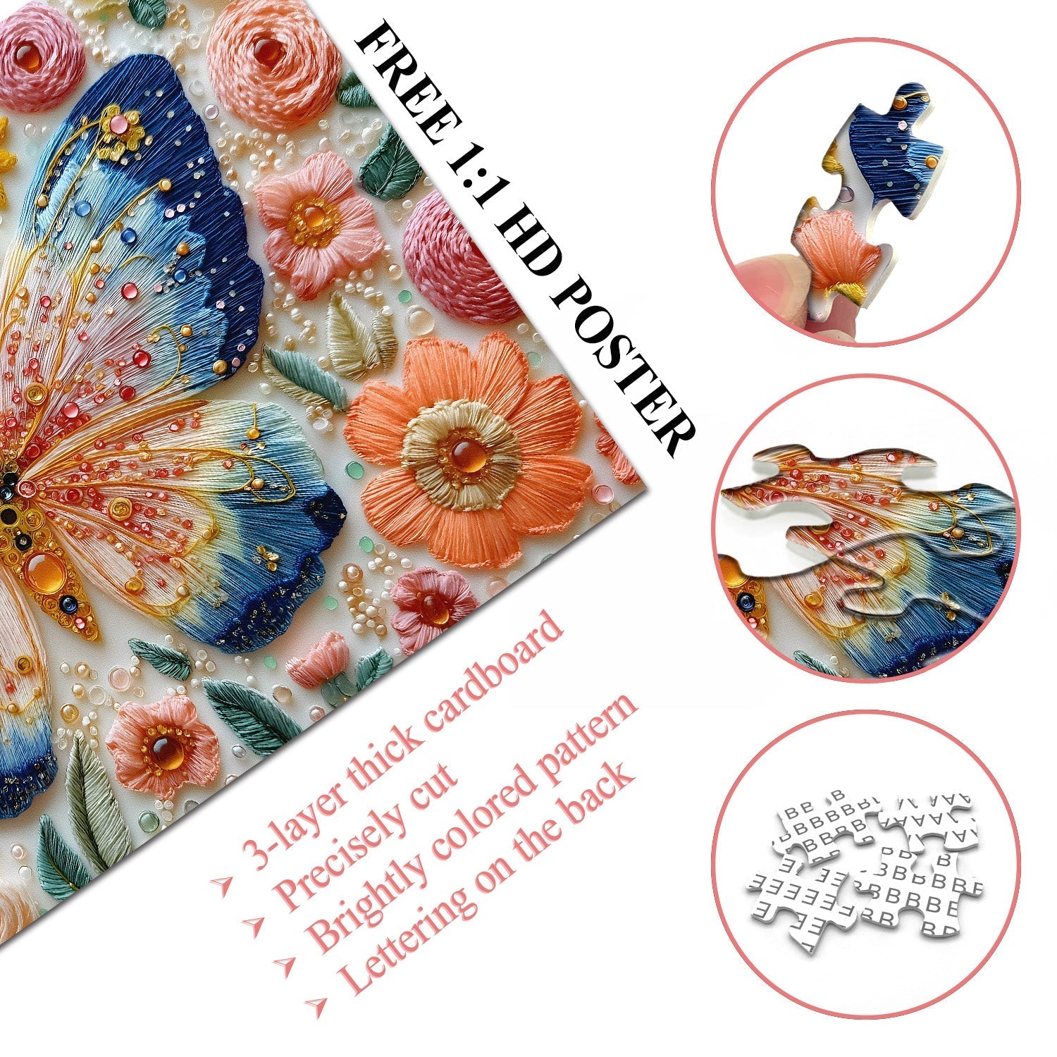 Butterfly Gem Jigsaw Puzzle 1000 piezas
