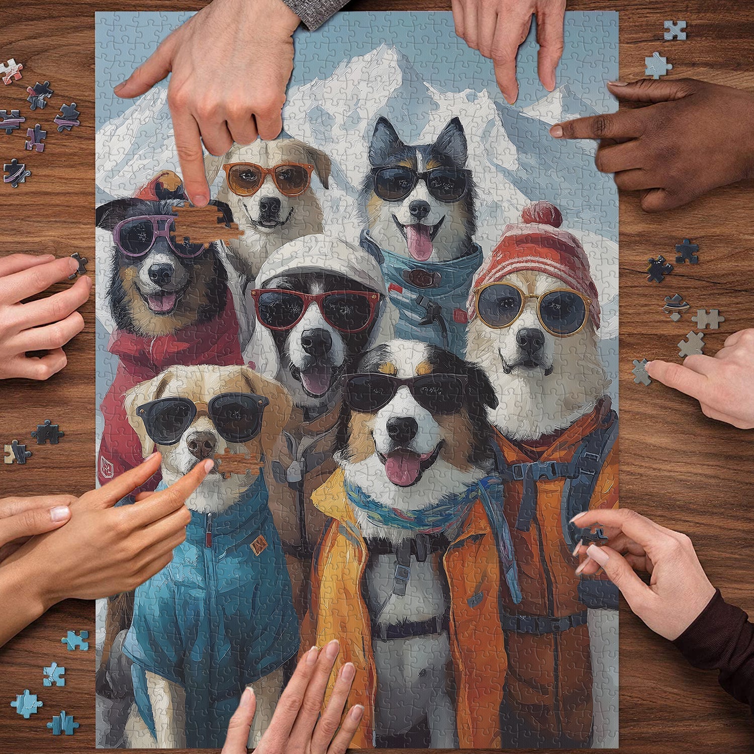 Ski Dog Team Stuzzine Puzzle 1000 pezzi
