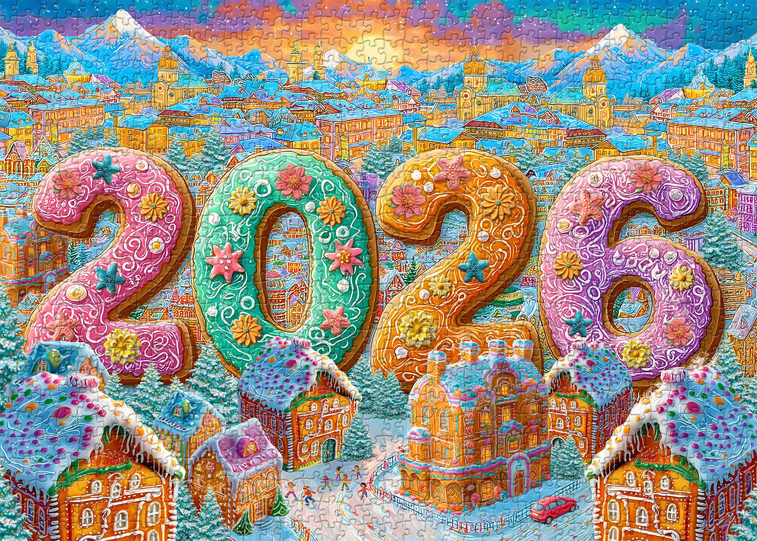 Feliz 2026 rompecabezas Puzzle 1000 piezas