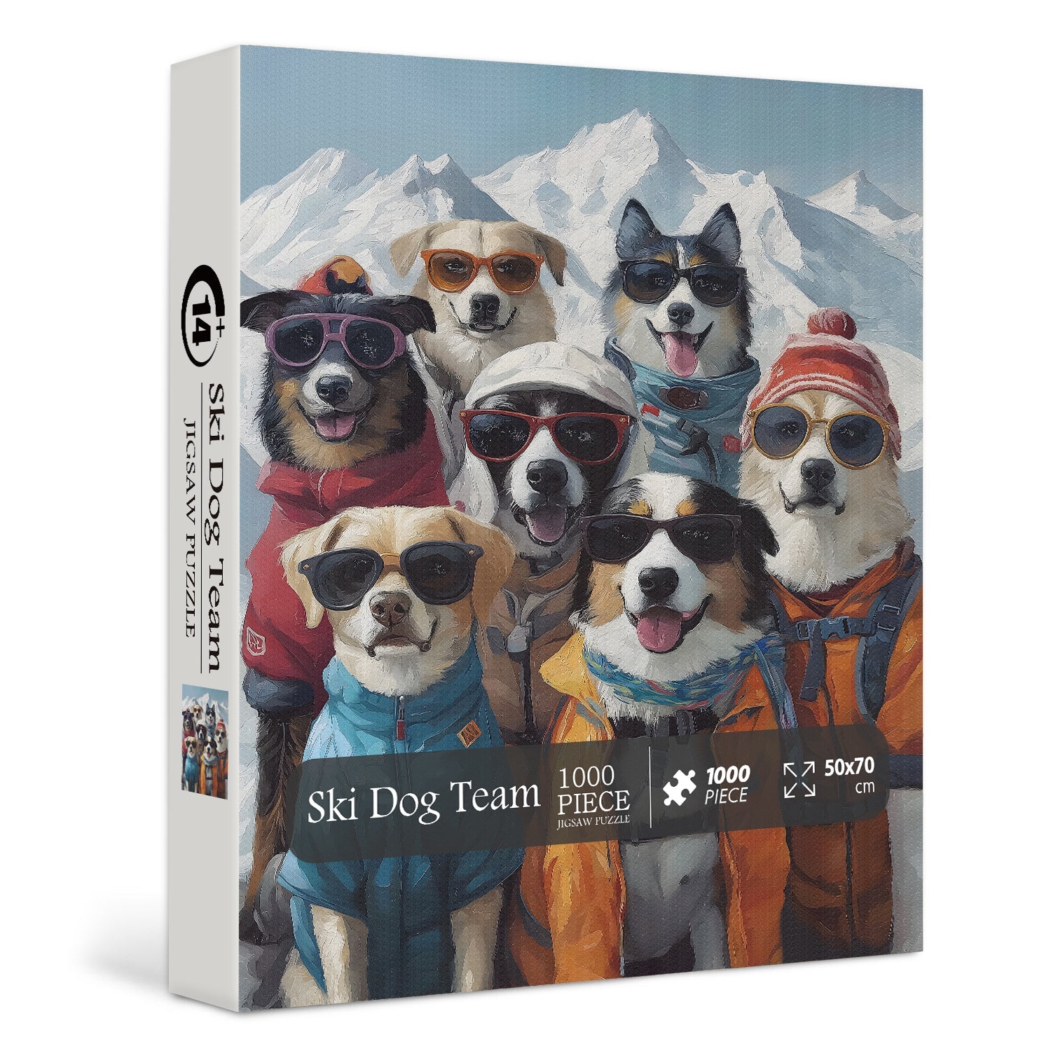 Ski Dog Team Stuzzine Puzzle 1000 pezzi