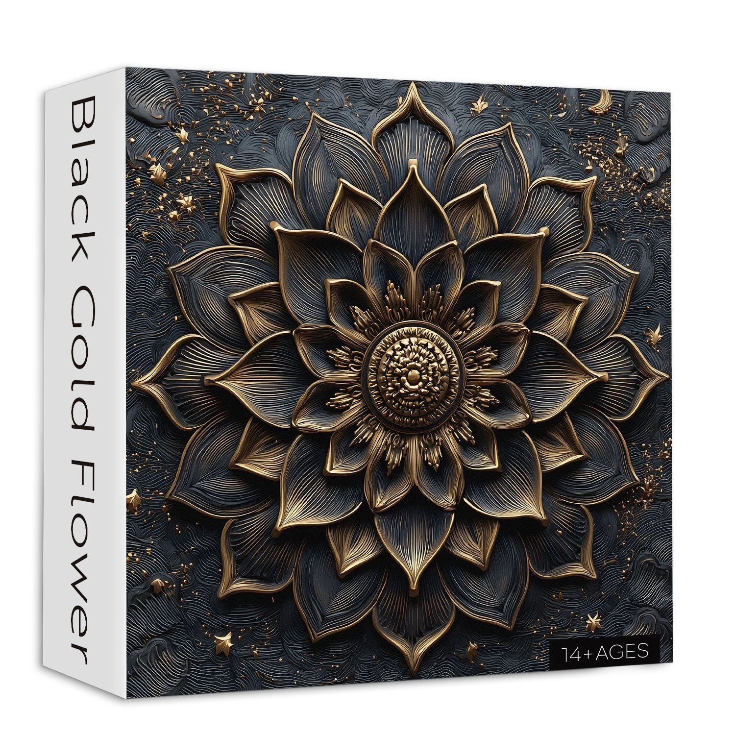 Rompecabezas de flor de oro negro Puzzle 1000 piezas