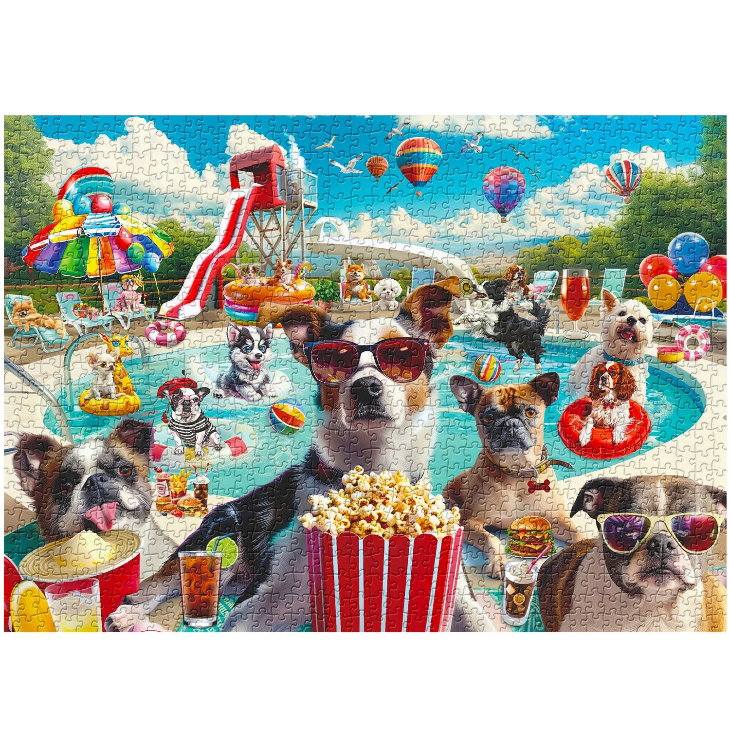 Pooch Pool Party Jigsaw Puzzle 1000 piezas