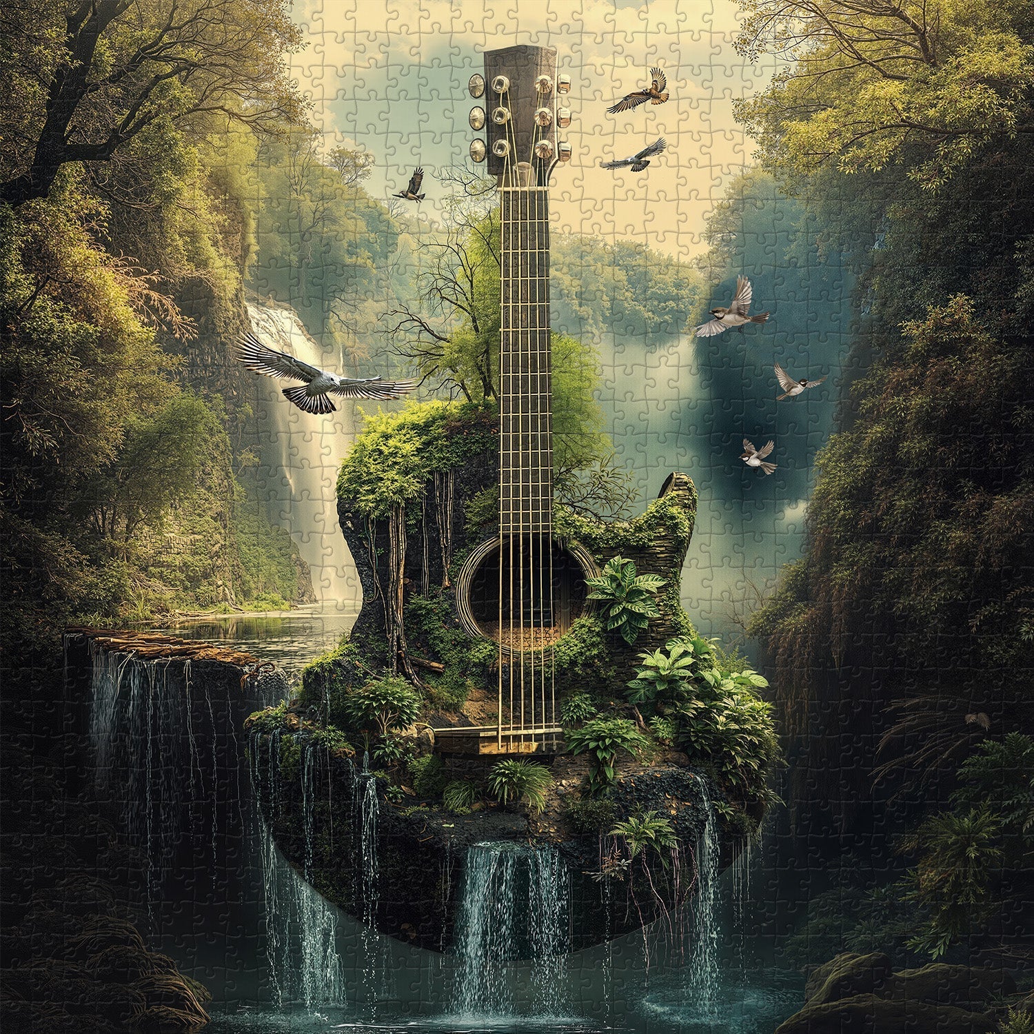 Rompecabezas del bosque de cuerda 1000 piezas