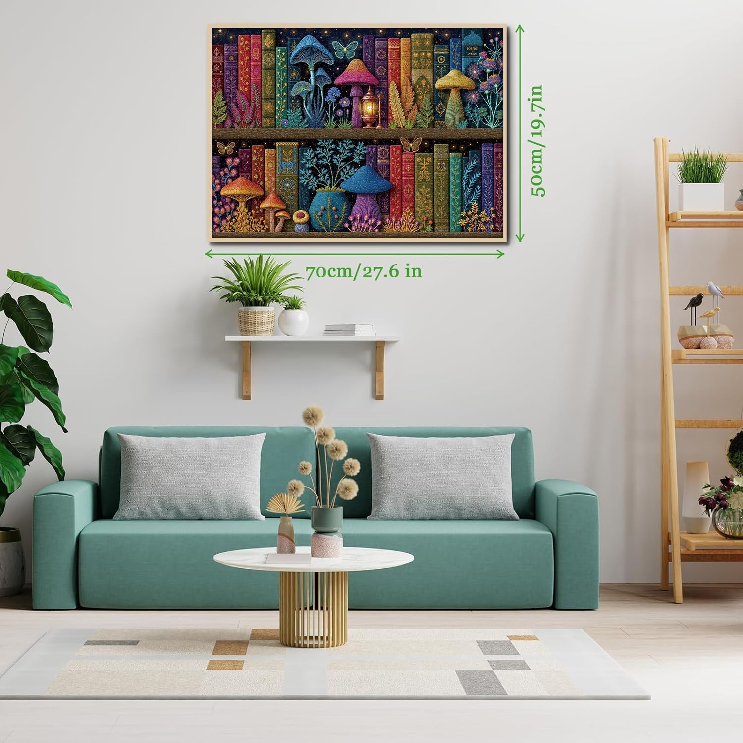 Biblioteca de champiñones encantado rompecabezas 1000 piezas