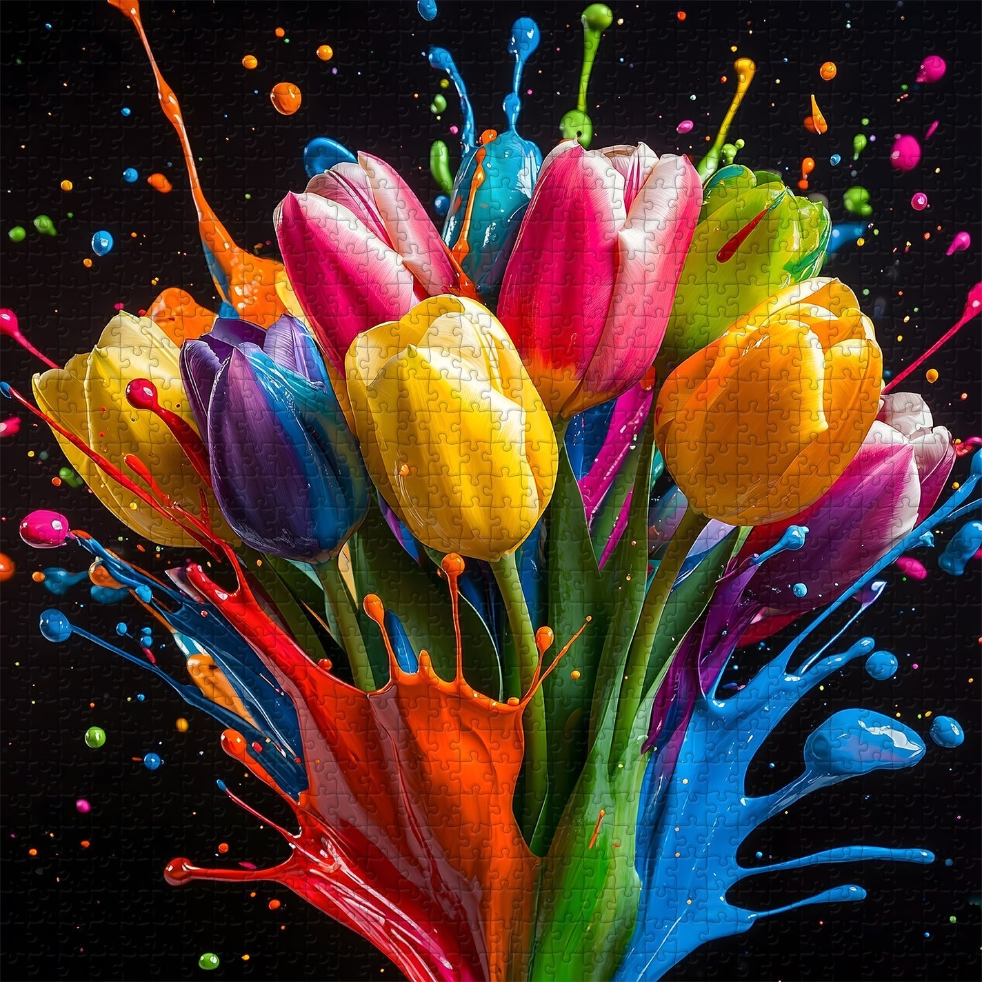 Vibrant Tulips Jigsaw Puzzles 1000 Pieces
