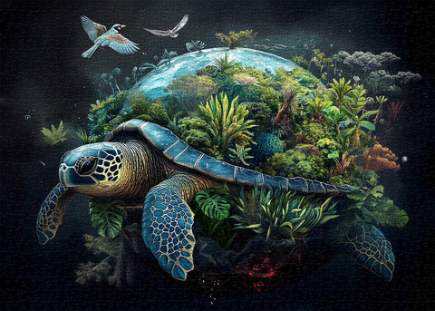 Earth Turtle Jigsaw Puzzles 1000 Pieces