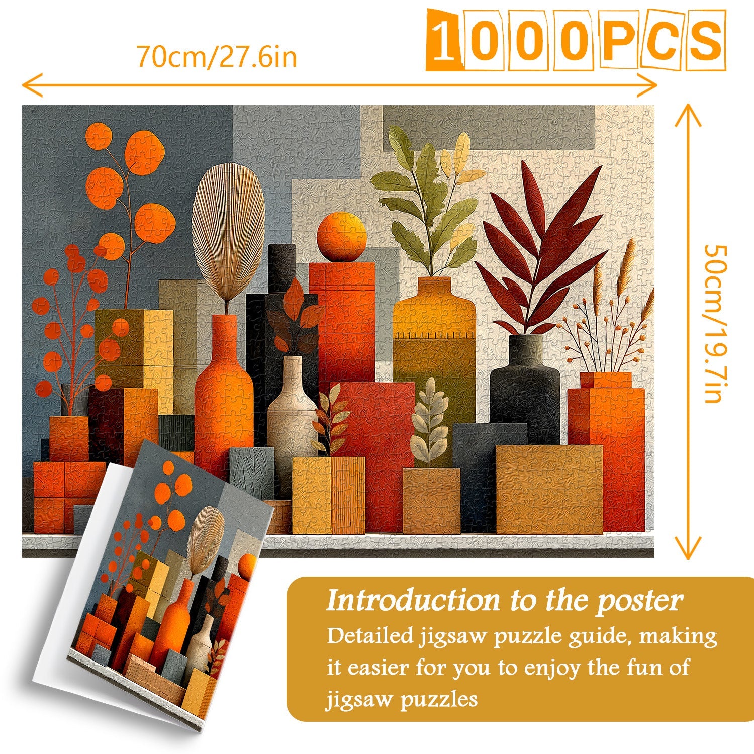 Orange Whisper Jigsaw Puzzle 1000 Pieces