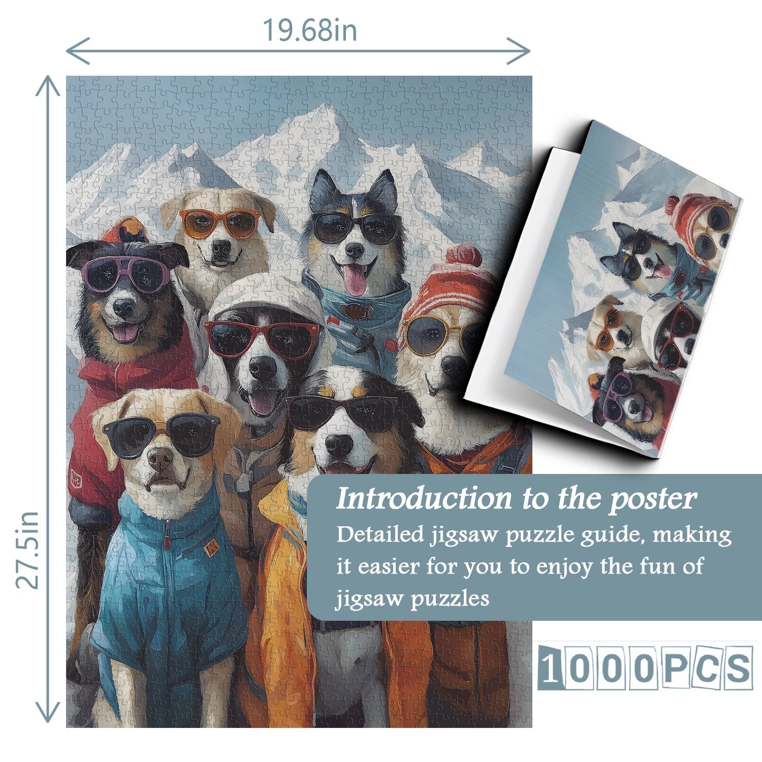 Ski Dog Team Stuzzine Puzzle 1000 pezzi
