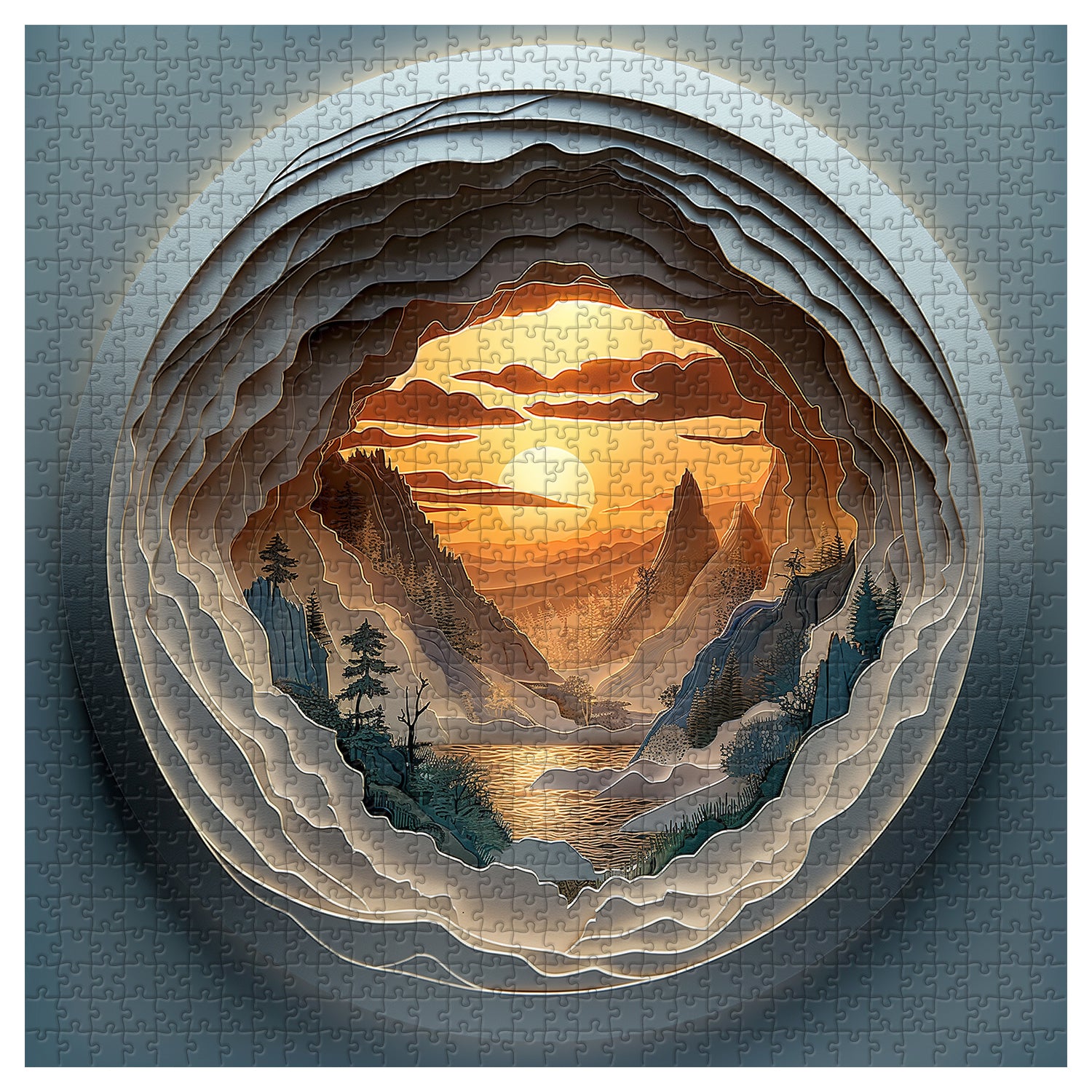 3D Fantasy Landscape Jigsaw Puzzle 1000 piezas