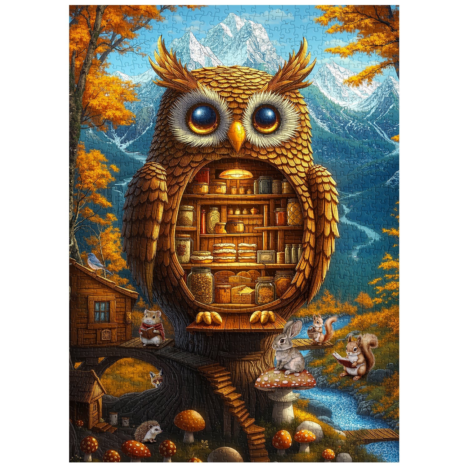 Owl’s Secret Pantry Jigsaw Puzzle 1000 Pieces