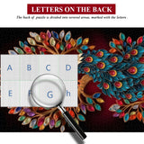 Rompecabezas de pavo real con joyas, 1000 piezas