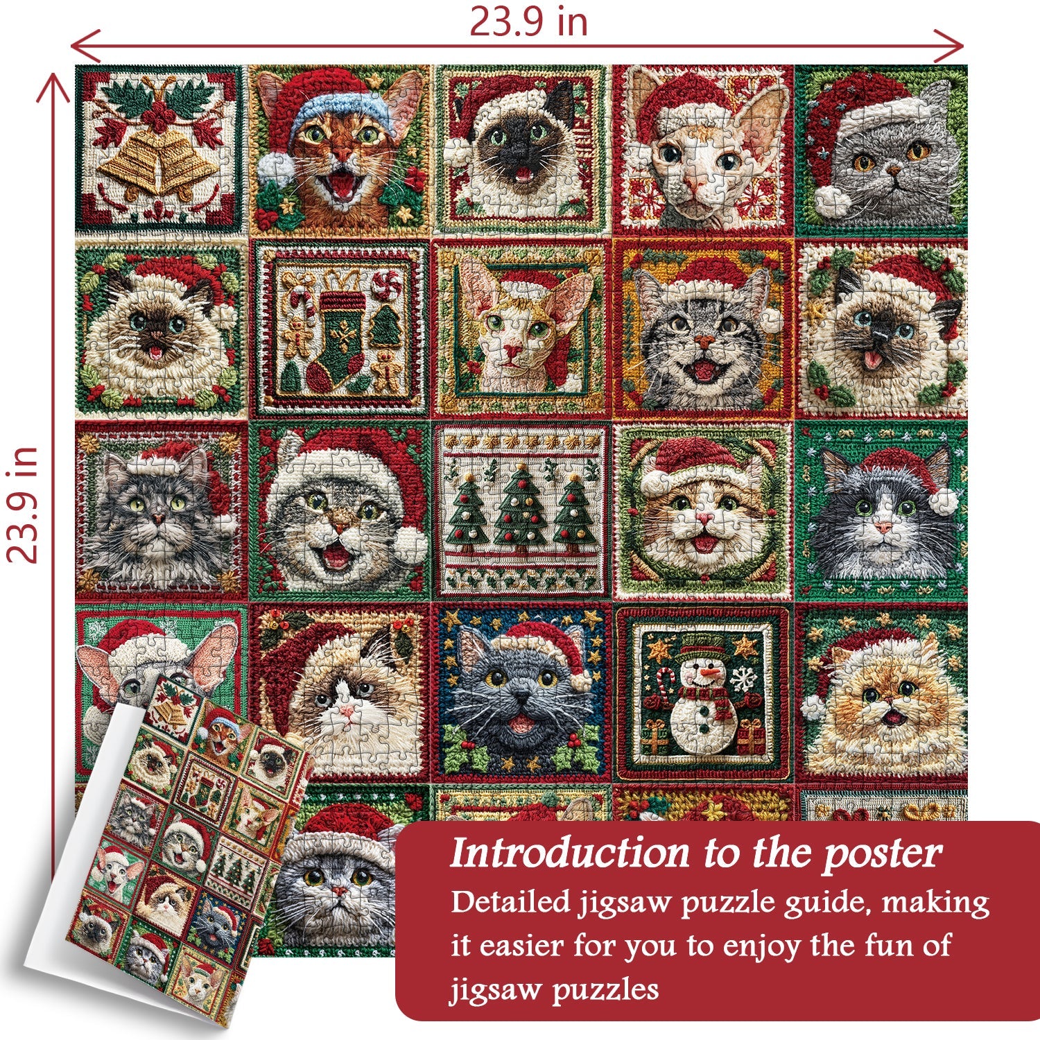 Christmas Cats Jigsaw Puzzles 1000 Pieces