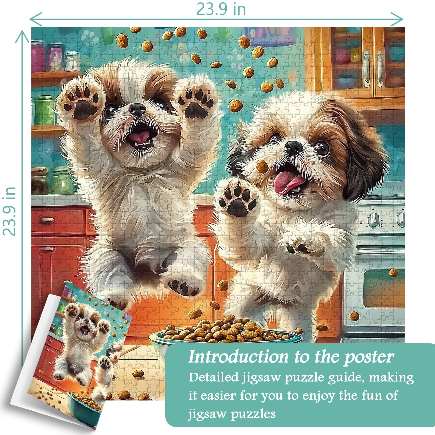 Shih tzu bocadillo tiempo rompecabezas 1000 piezas