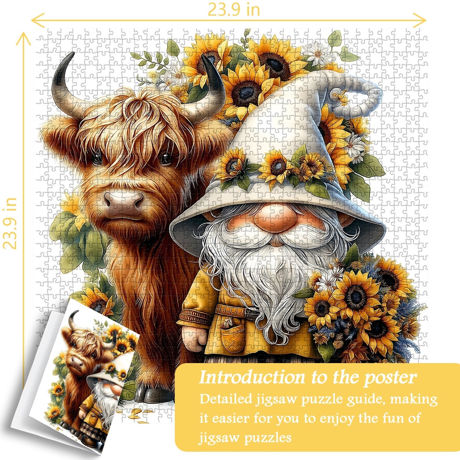 Rompecabezas de gnomo y ternero 1000 piezas