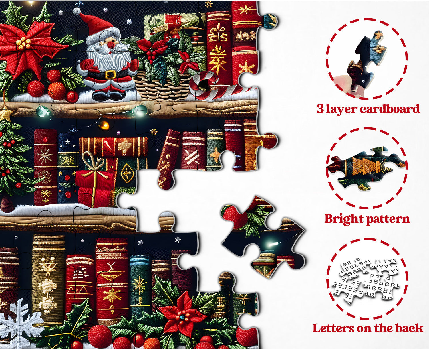 Estantería de navidad rompecabezas 1000 piezas