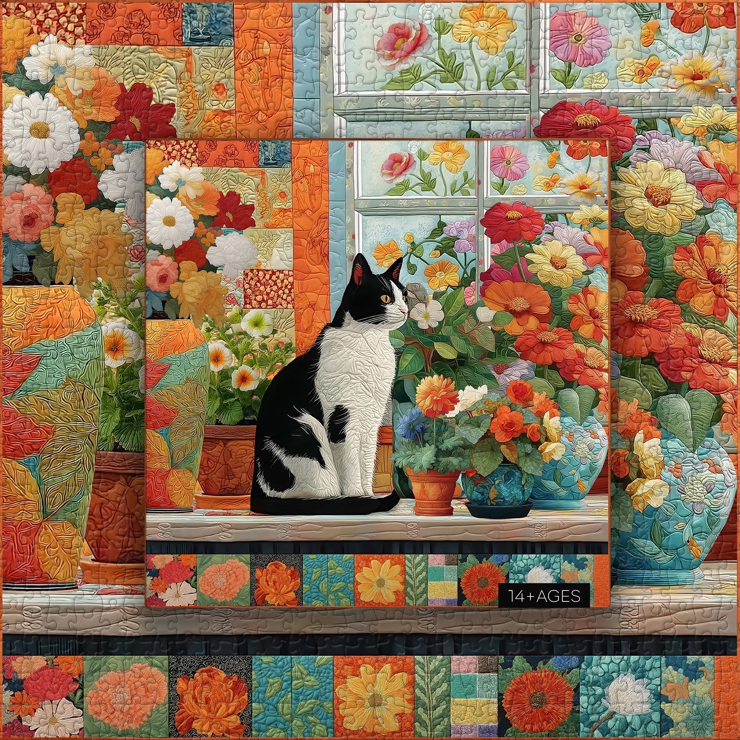 Rompecabezas de gato de gato acolchado 1000 piezas