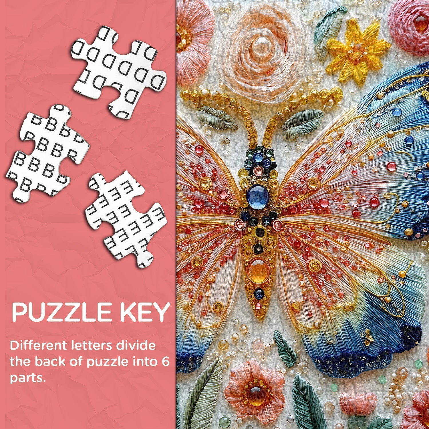 Butterfly Gem Jigsaw Puzzle 1000 piezas
