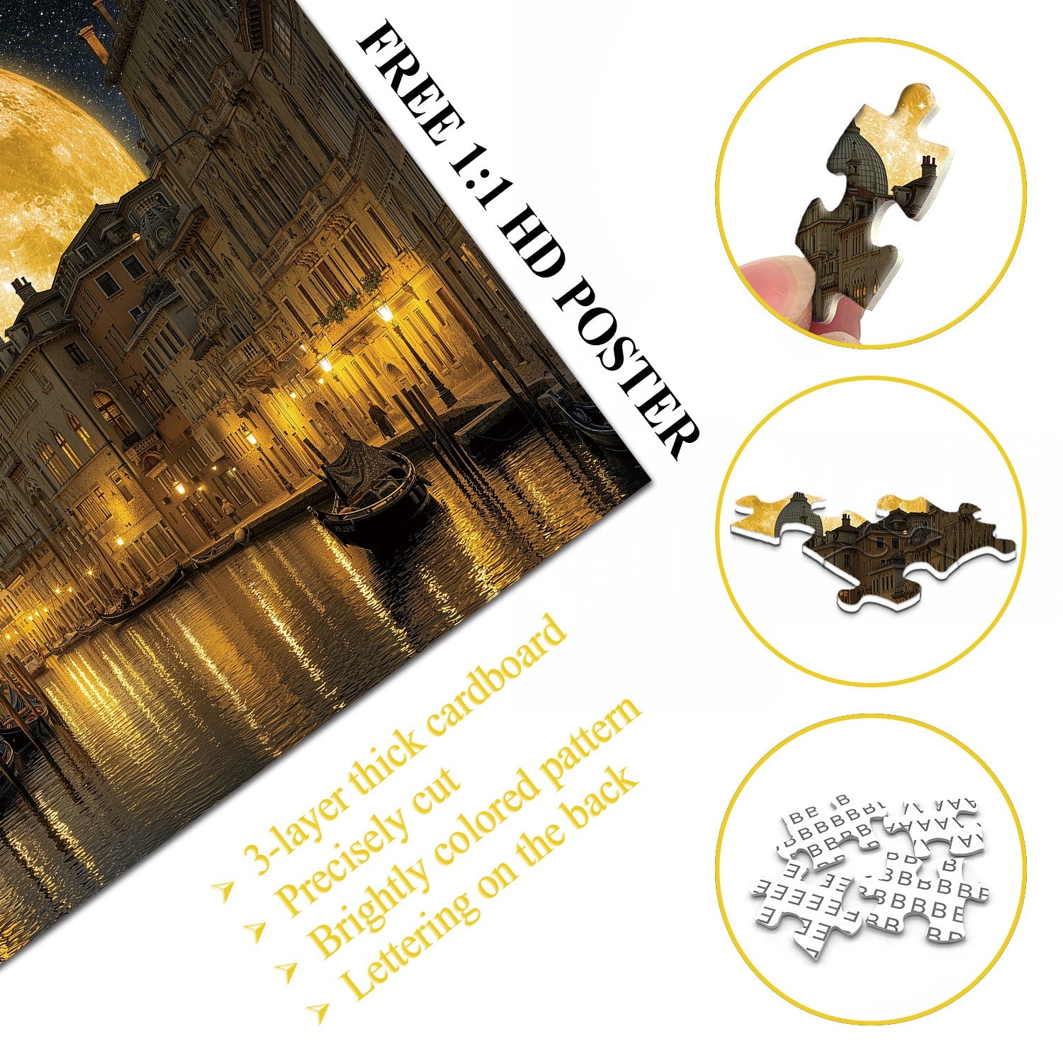 Nocturnal Venice Jigsaw Puzzle 1000 Pieces