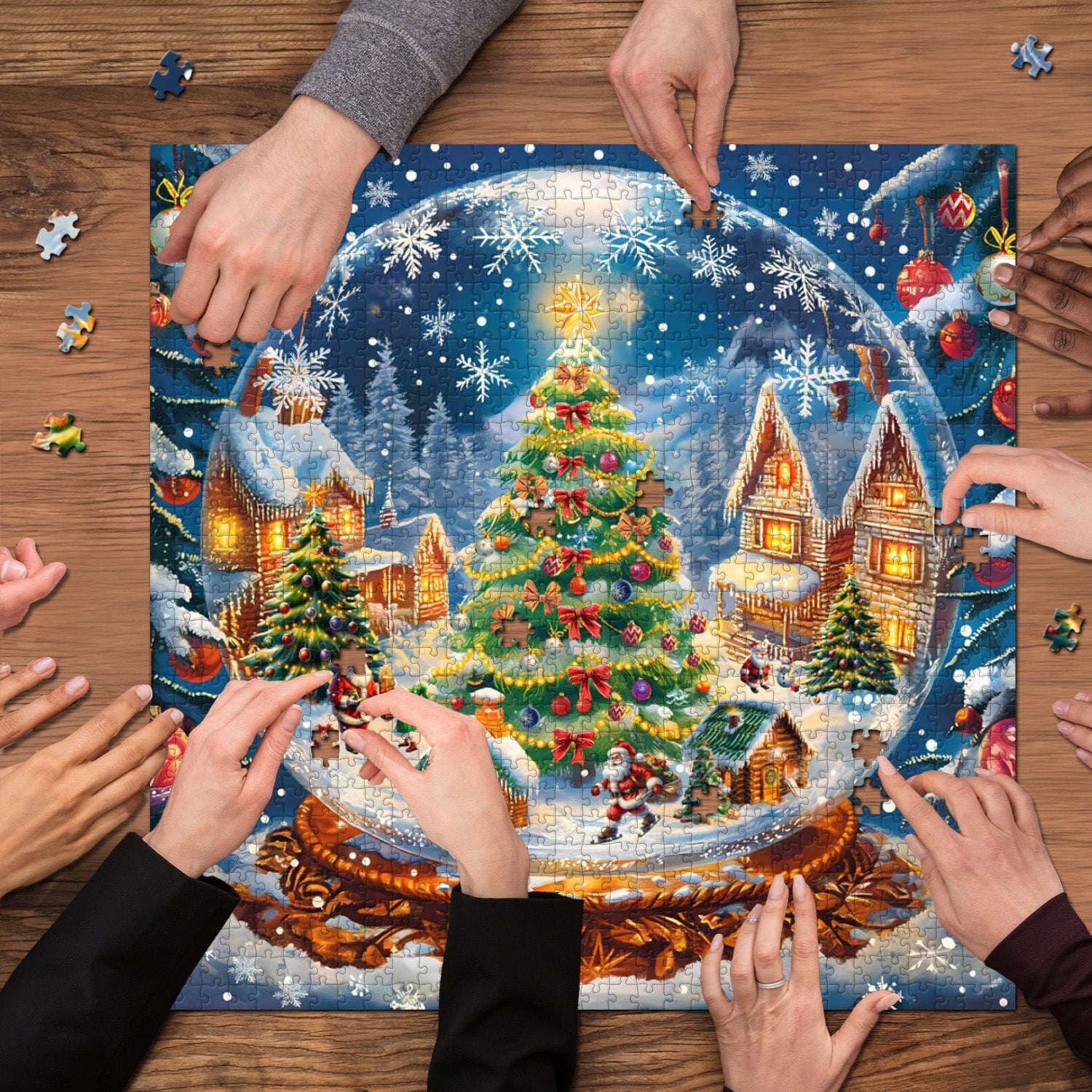 Bola de cristal de Navidad rompecabezas Puzzle 1000 piezas