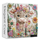 Elegante Volcillo de vaca Puzzle 1000 piezas