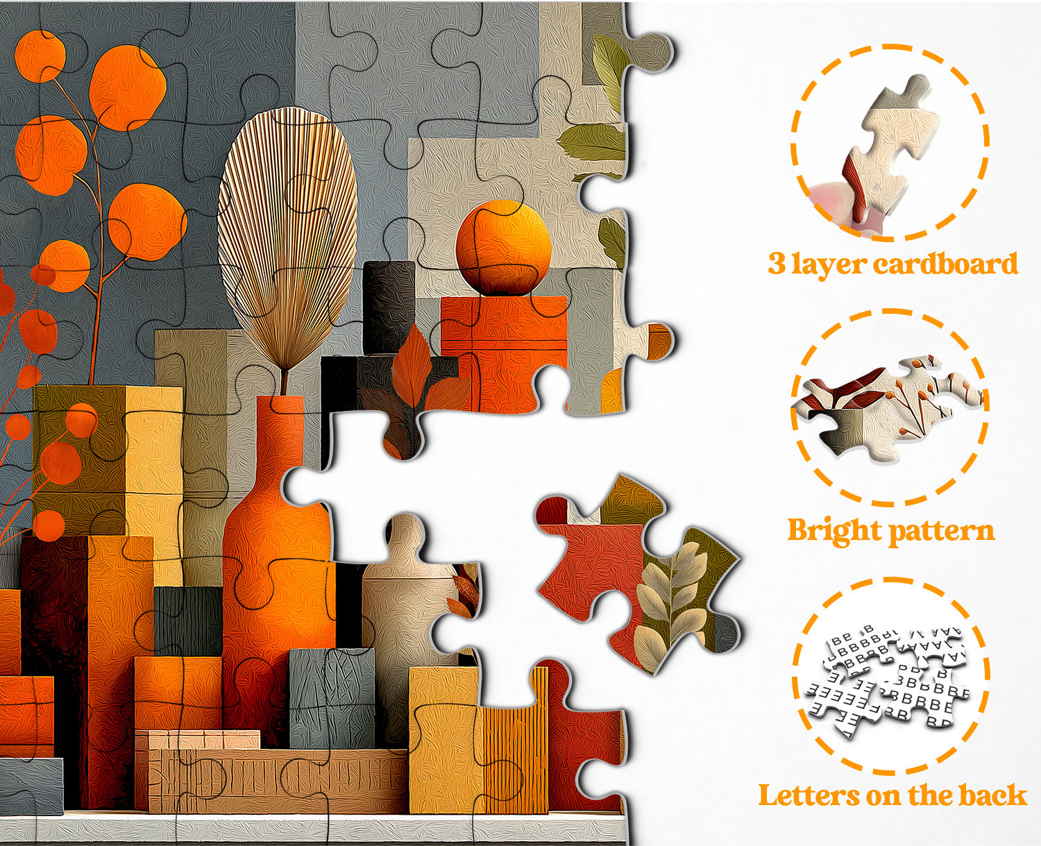 Orange Whisper Jigsaw Puzzle 1000 Pieces