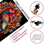 Rompecabezas de pavo real con joyas, 1000 piezas