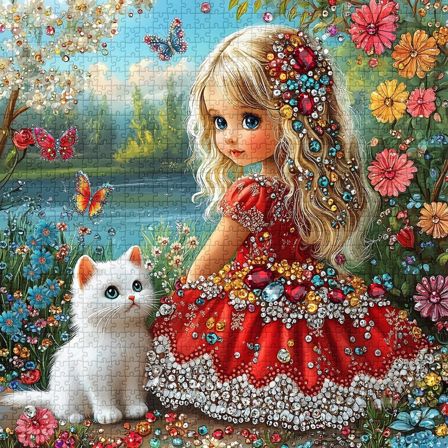 Gemstone Girl Jigsaw Puzzle 1000 piezas