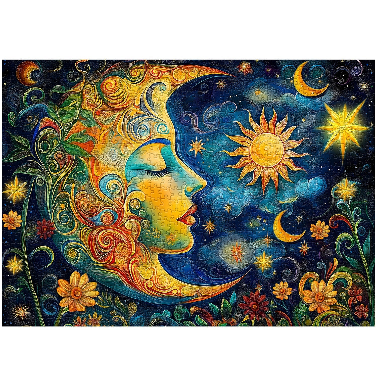 Luna Starry Night Jigsaw Puzzle 1000 Piezas