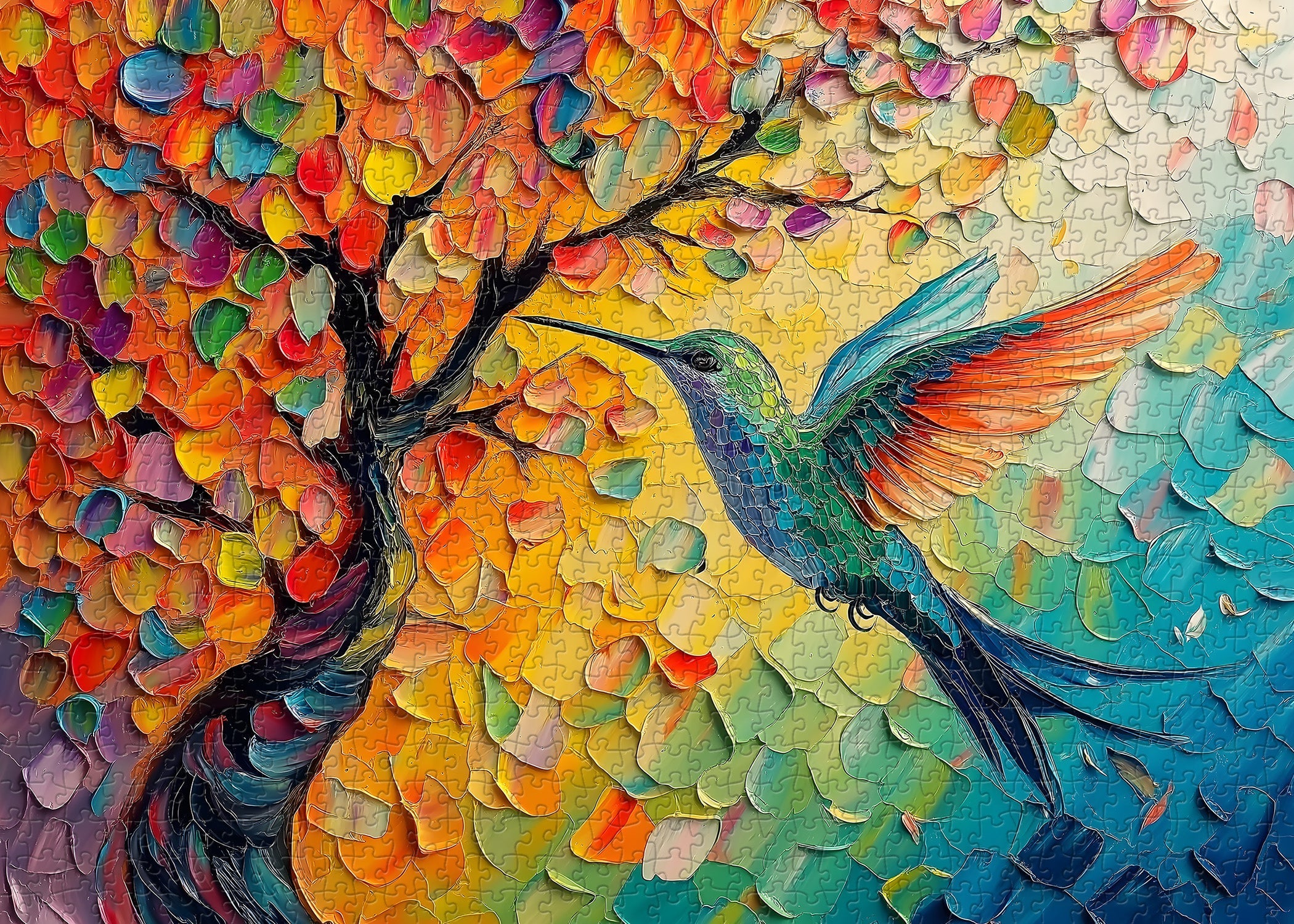 Rompecabezas de la rama de colibríes 1000 piezas