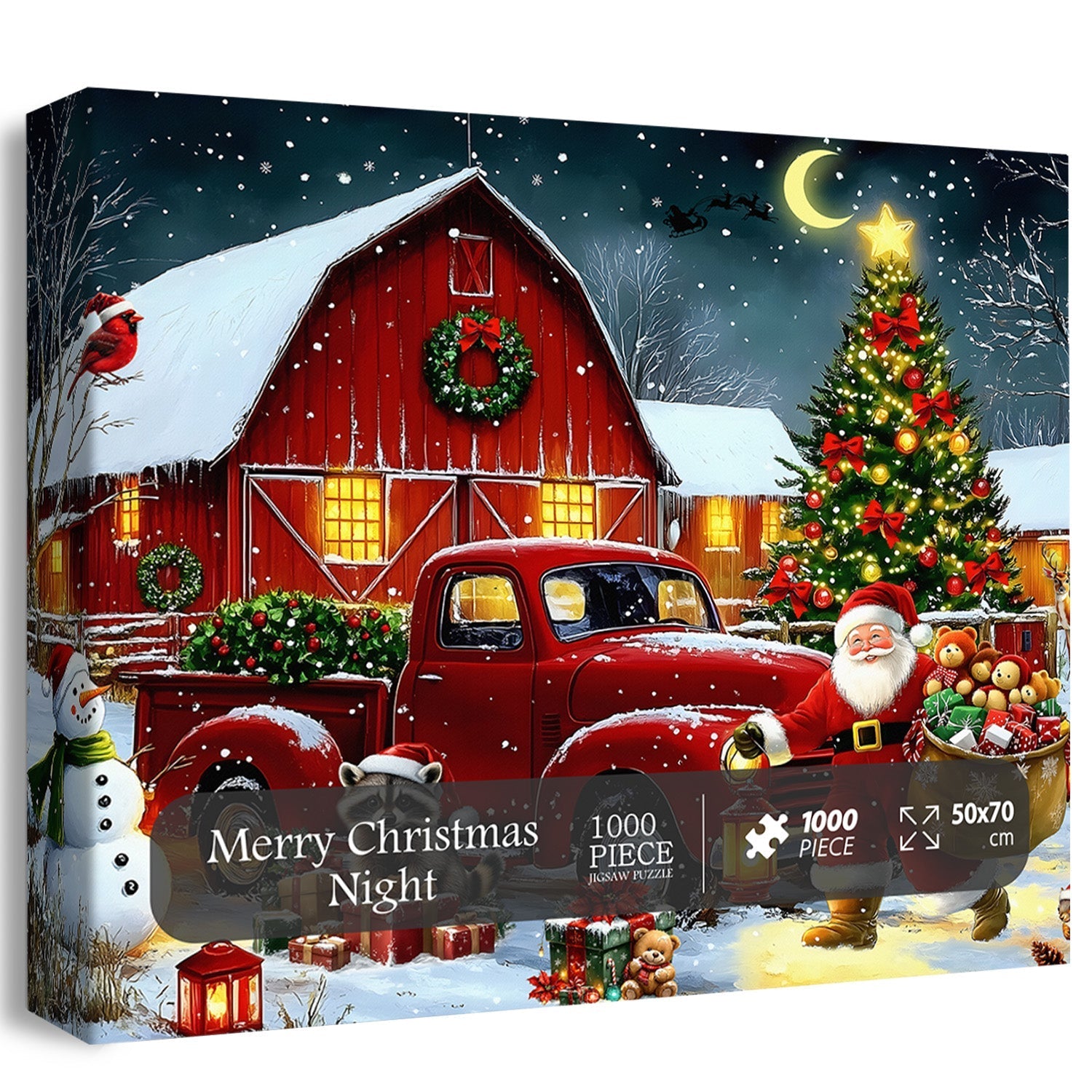 Buon natale notturno puzzle 1000 pezzo