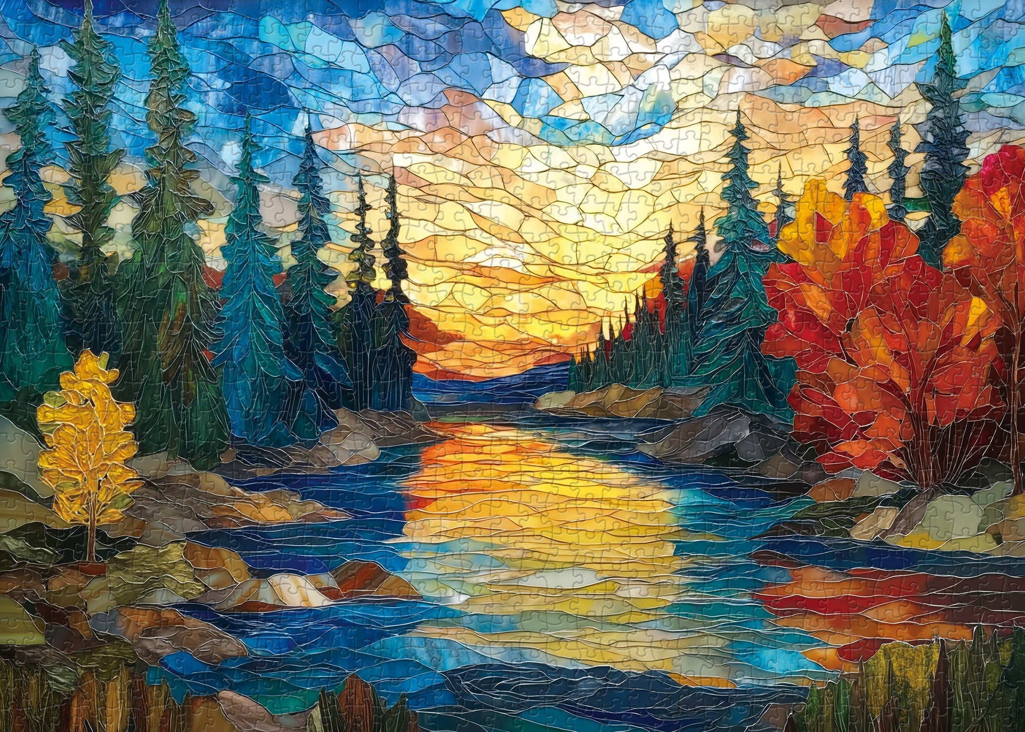 Parque de vidrieras rompecabezas Puzzle 1000 piezas