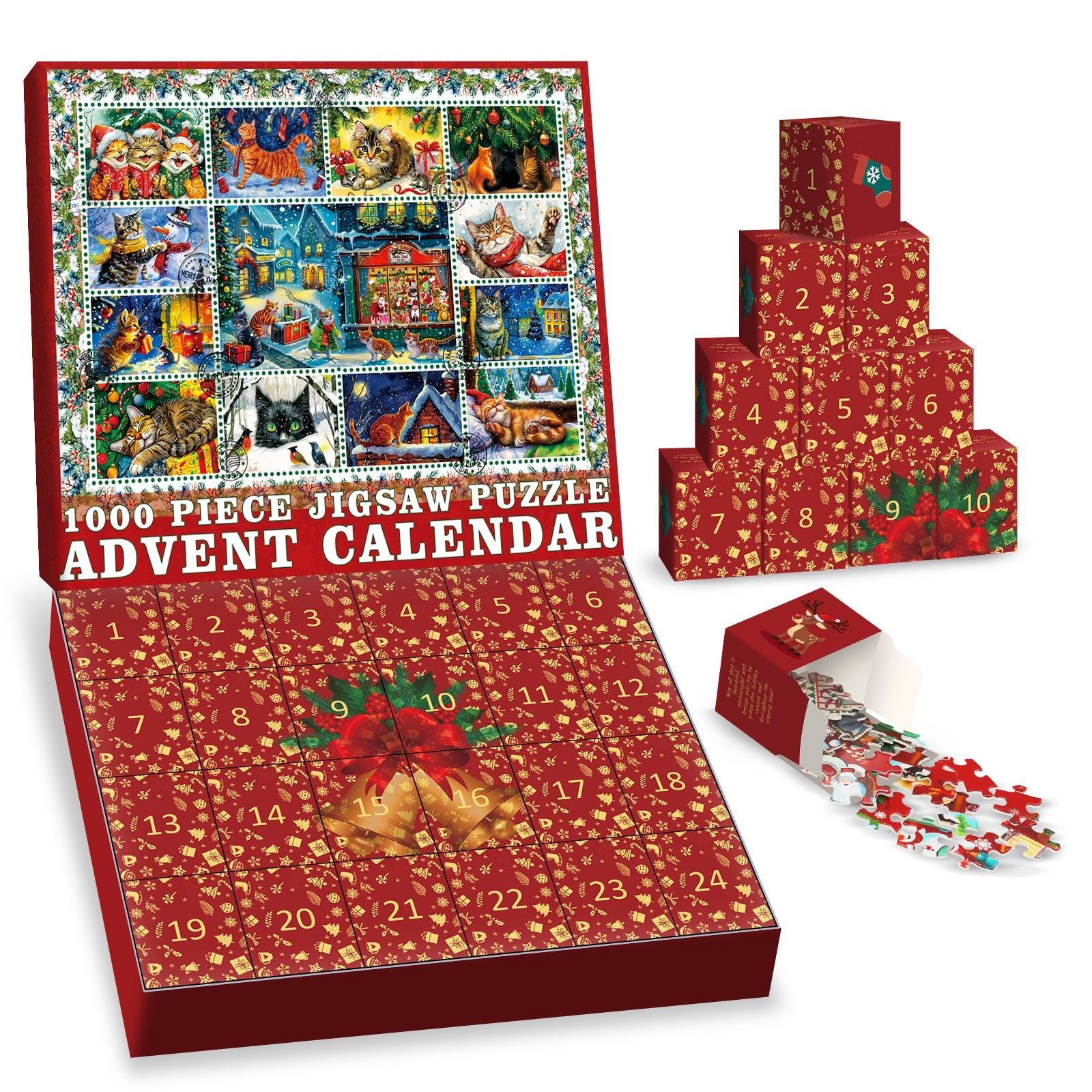 Calendario dell'avventa calendario di natalizio puzzle 1000 pezzi