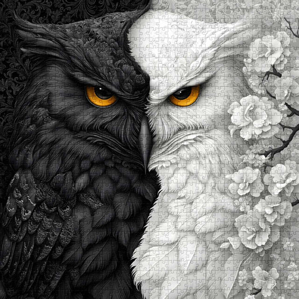 Yin Yang Owl Jigsaw Puzzle 1000 Pieces – Closeteyes