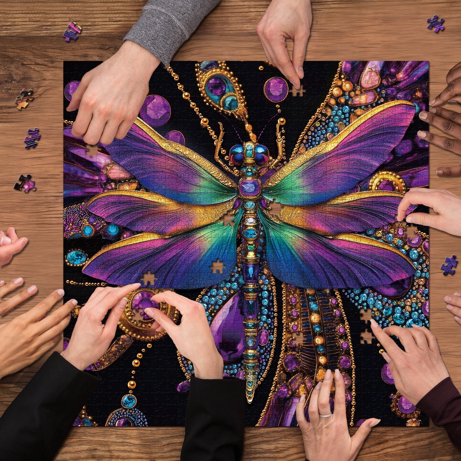 Gemstone Dragonfly Jigsaw Hozzles 1000 piezas