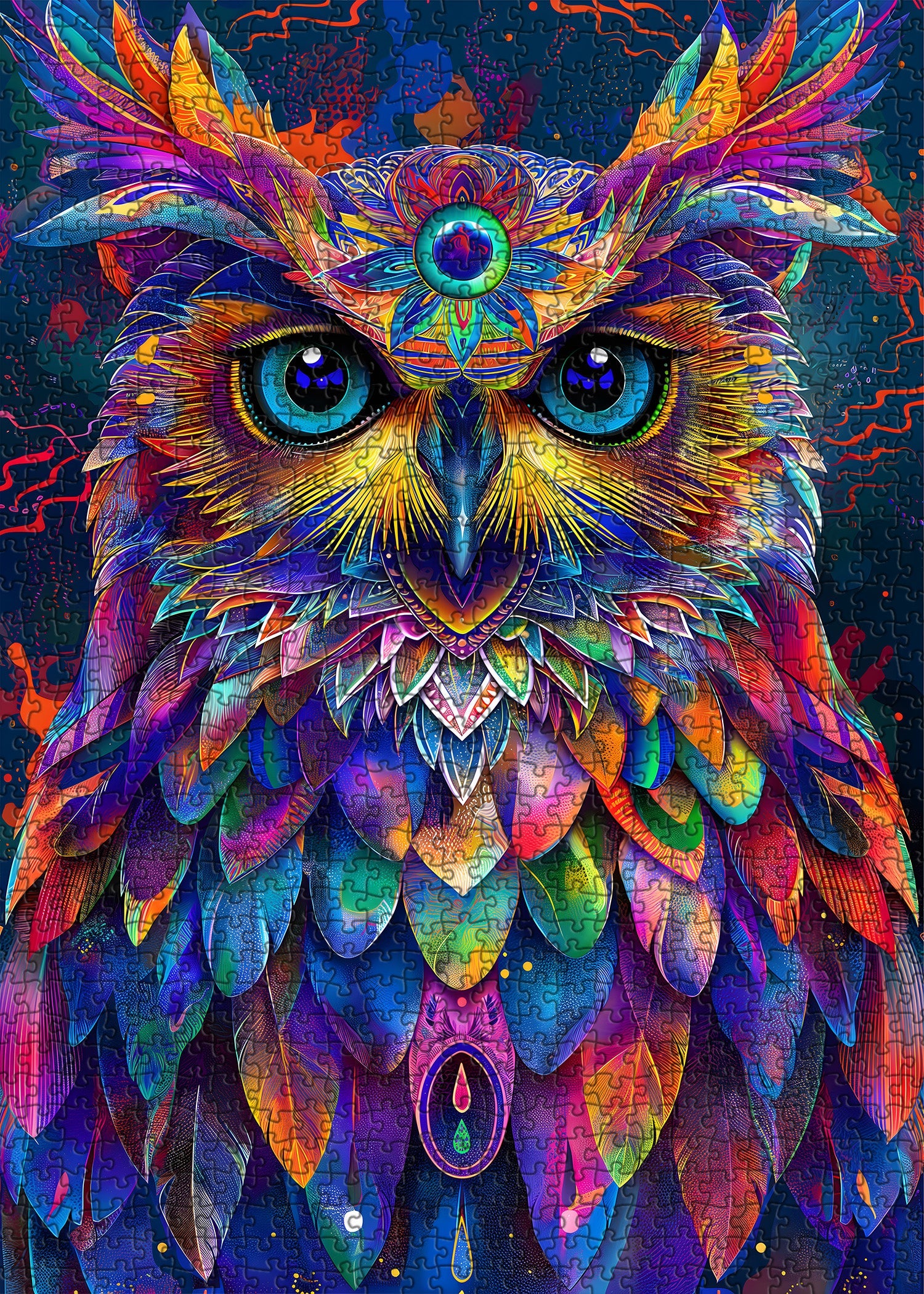 Fantasy búho rompecabezas rompecabezas 1000 piezas